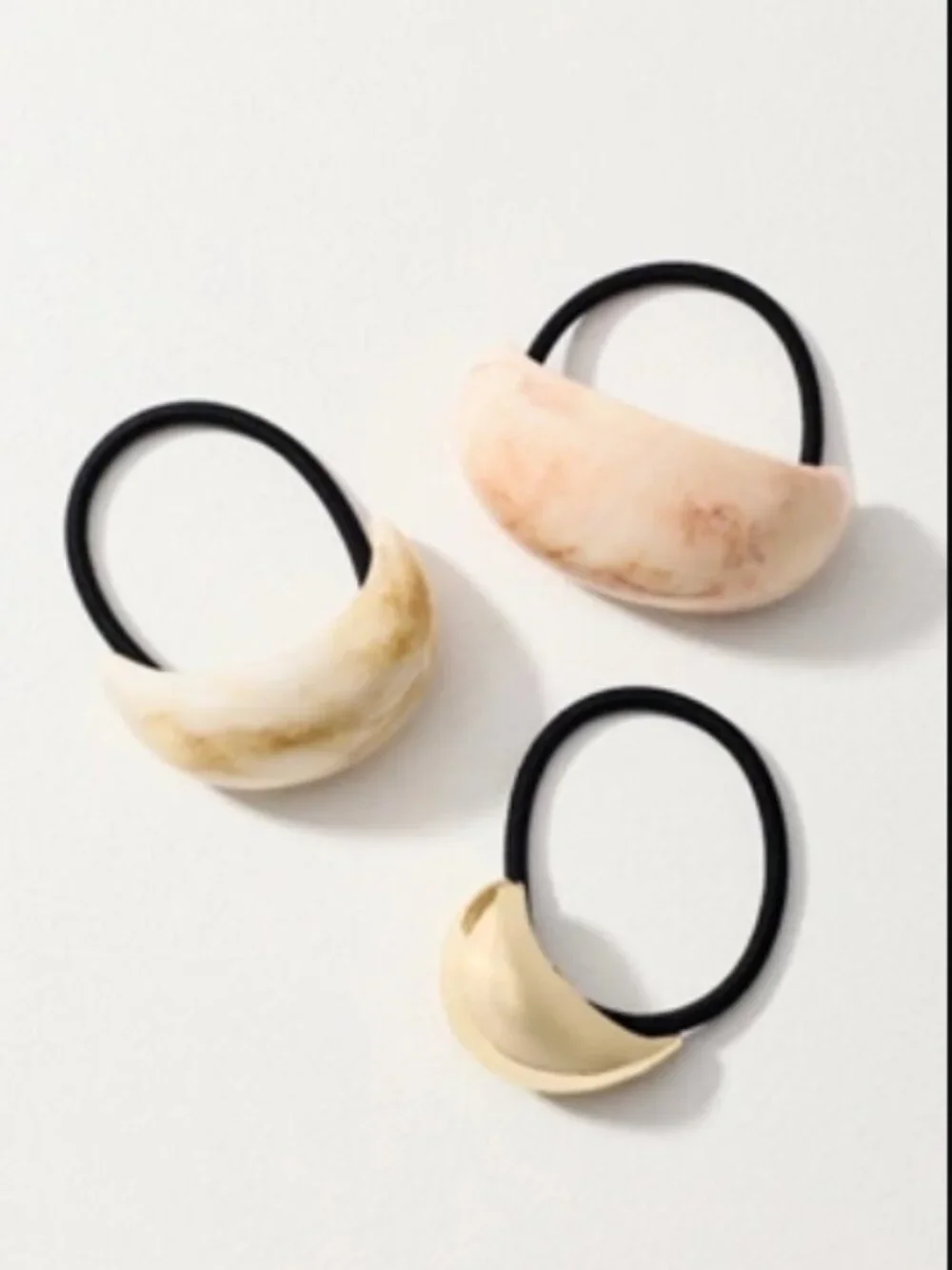 NWT Anthropologie Resin Pony Cuff Hair Ties, Set of 3